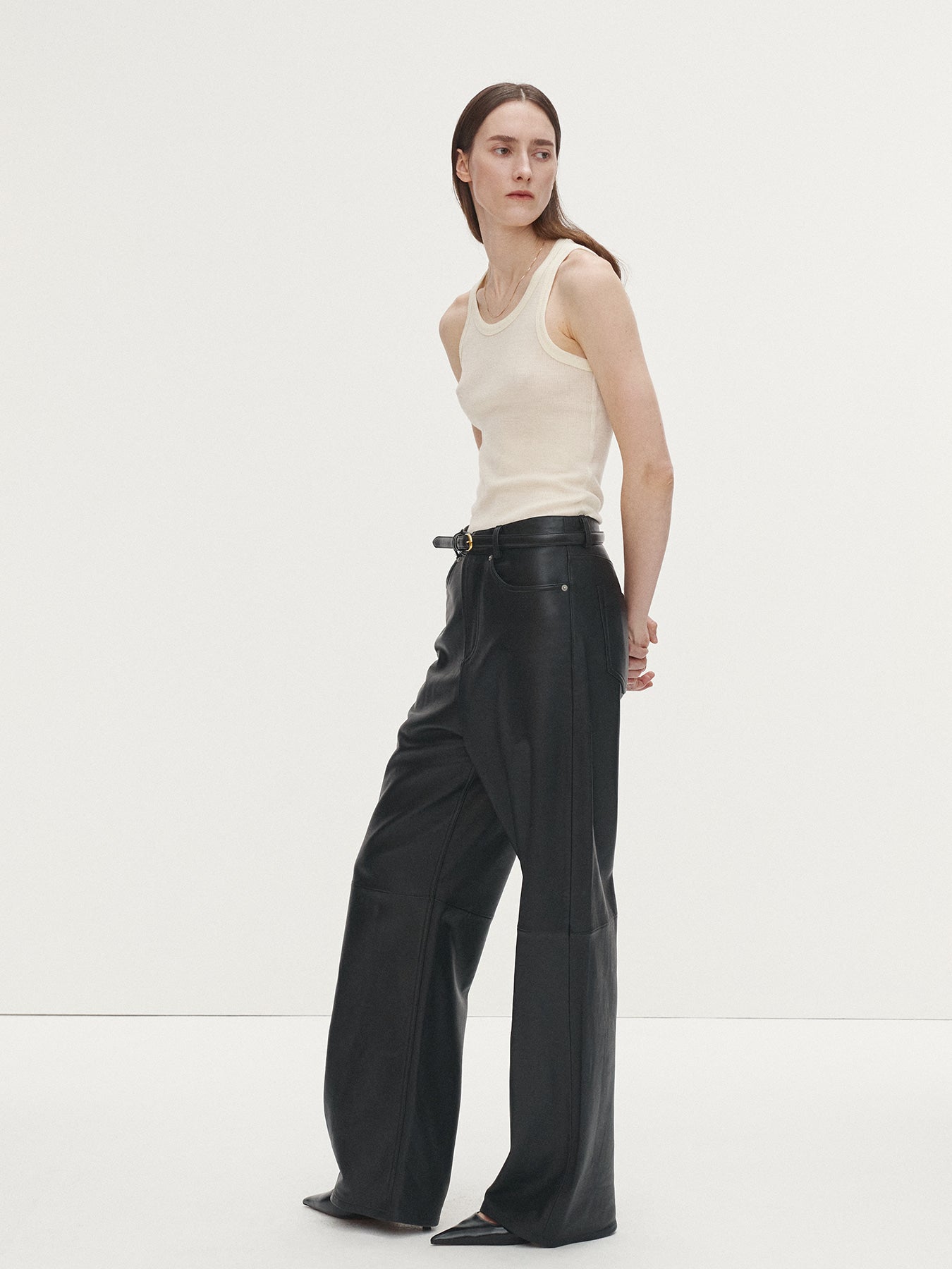 Tonywack - Super Fine Wool Ribbed Sleeveless Japanese Fabric (Ecru) product image 4 | TRAB K-Fashion Australia
