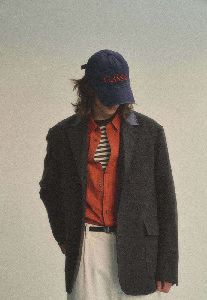 Art if acts - Leather Collar Wool Blazer_Japanese Fabric (Brown) product image 6 | TRAB K-Fashion Australia