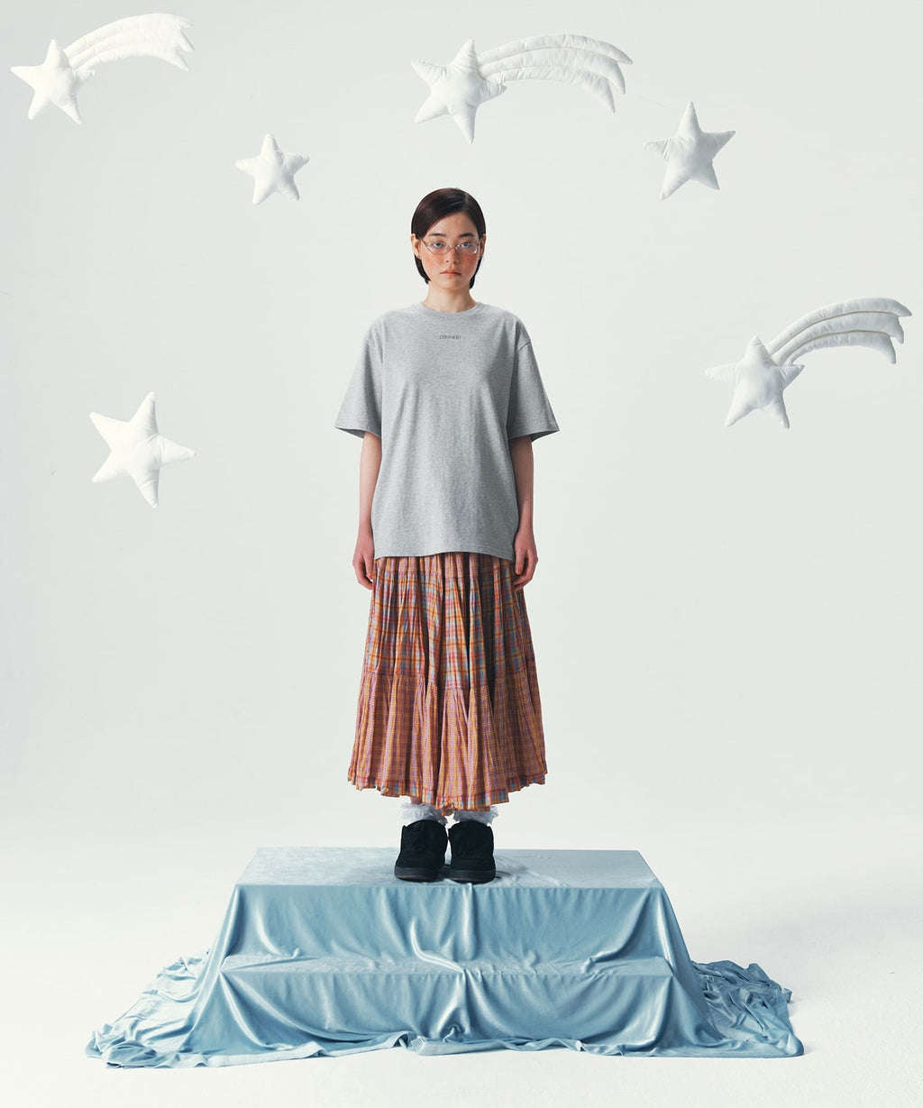 Coyseio - Mini Logo Regular T-Shirt (Melange Grey) product image 1 | TRAB K-Fashion Australia