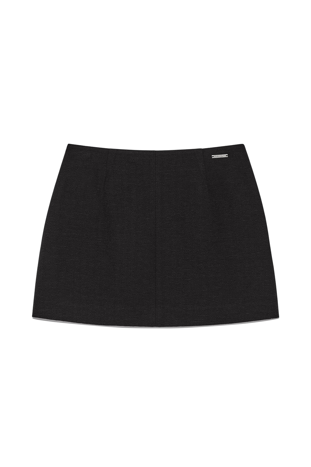 Matin Kim - Stripe Herringbone Wrap Mini Skirt (Black) product image 2 | TRAB K-Fashion Australia