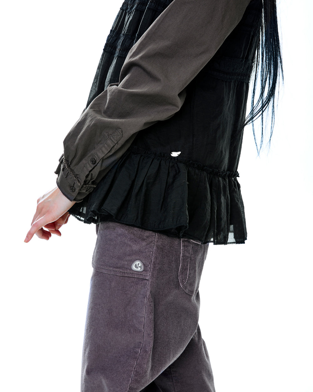 Coyseio - Rustic Corduroy Capri Pants (Purple Grey) product image 5 | TRAB K-Fashion Australia