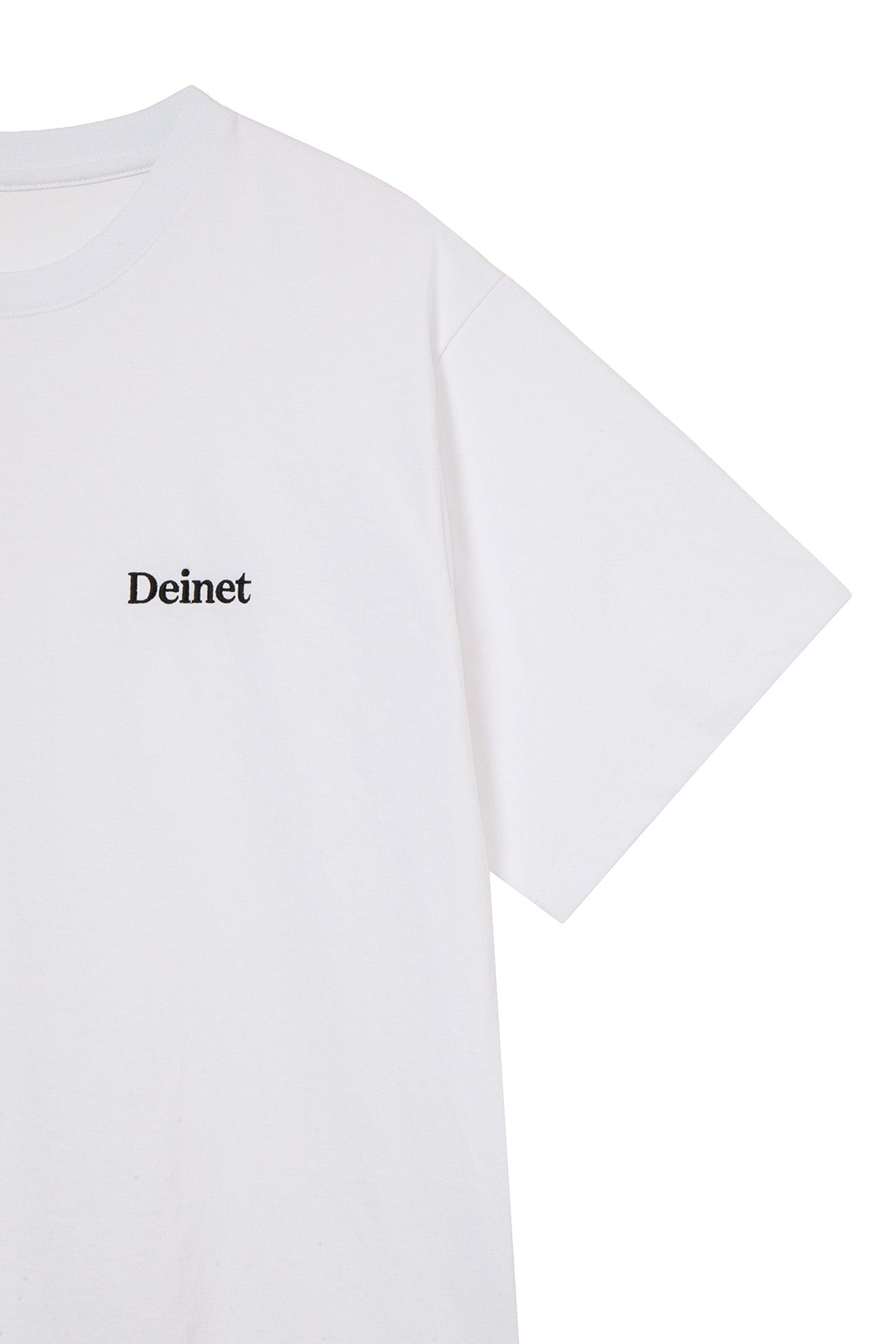 Deinet - Logo Embroidery Oversized T-Shirt (White) product image 4 | TRAB K-Fashion Australia
