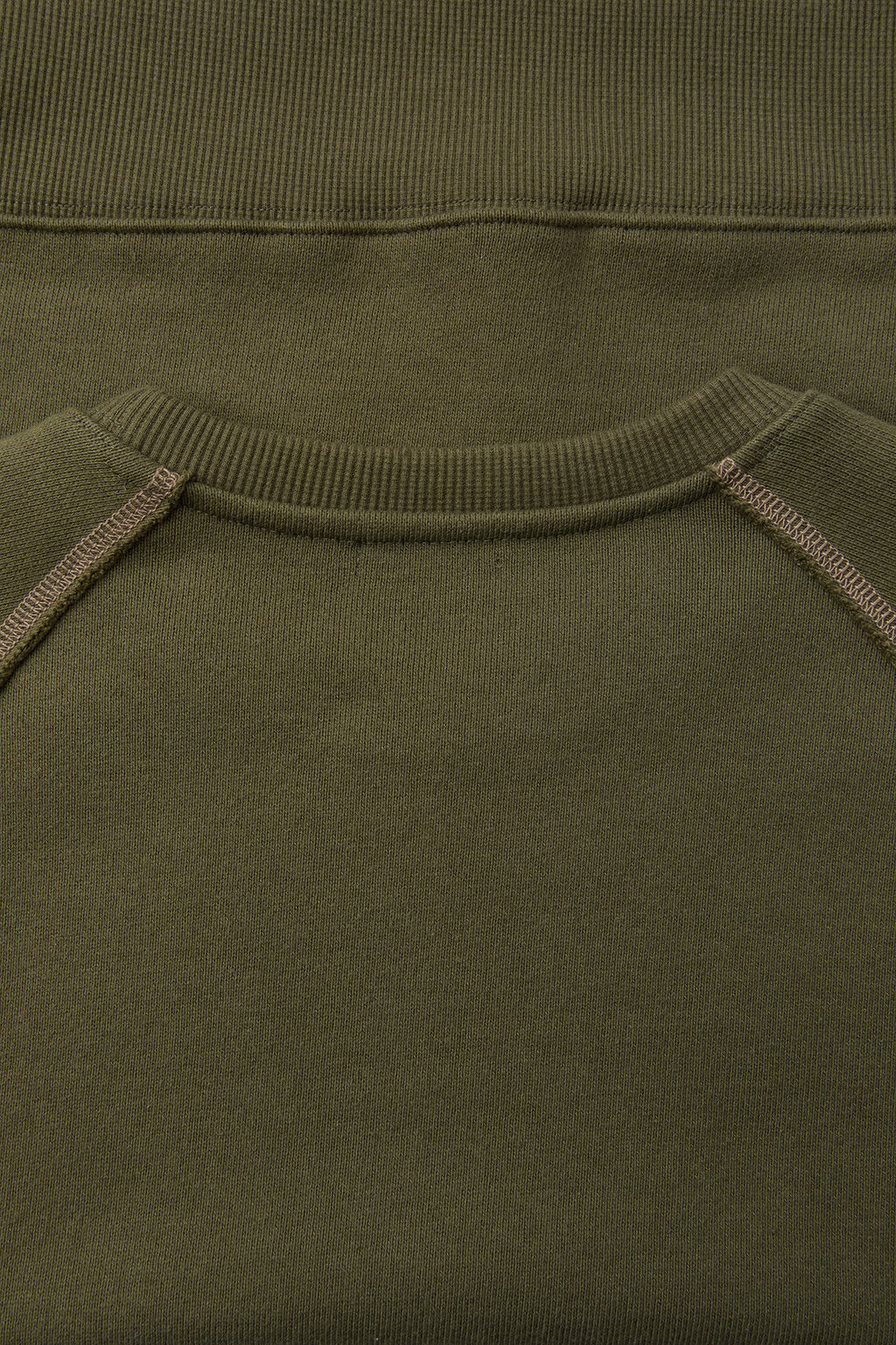 Coor - Contrast Stitch Raglan Sweatshirt (Khaki) product image 6 | TRAB K-Fashion Australia
