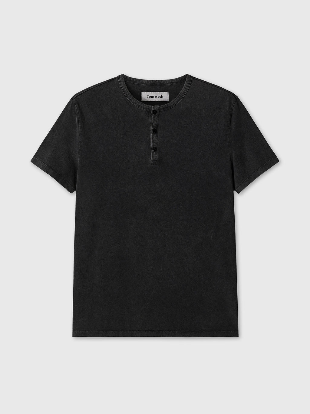 Tonywack - Garment Dyed Henley Neck Top (Vintage Black) product image 9 | TRAB K-Fashion Australia
