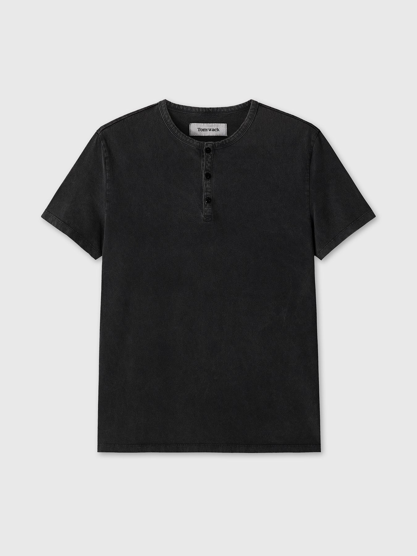 Tonywack - Garment Dyed Henley Neck Top (Vintage Black) product image 9 | TRAB K-Fashion Australia