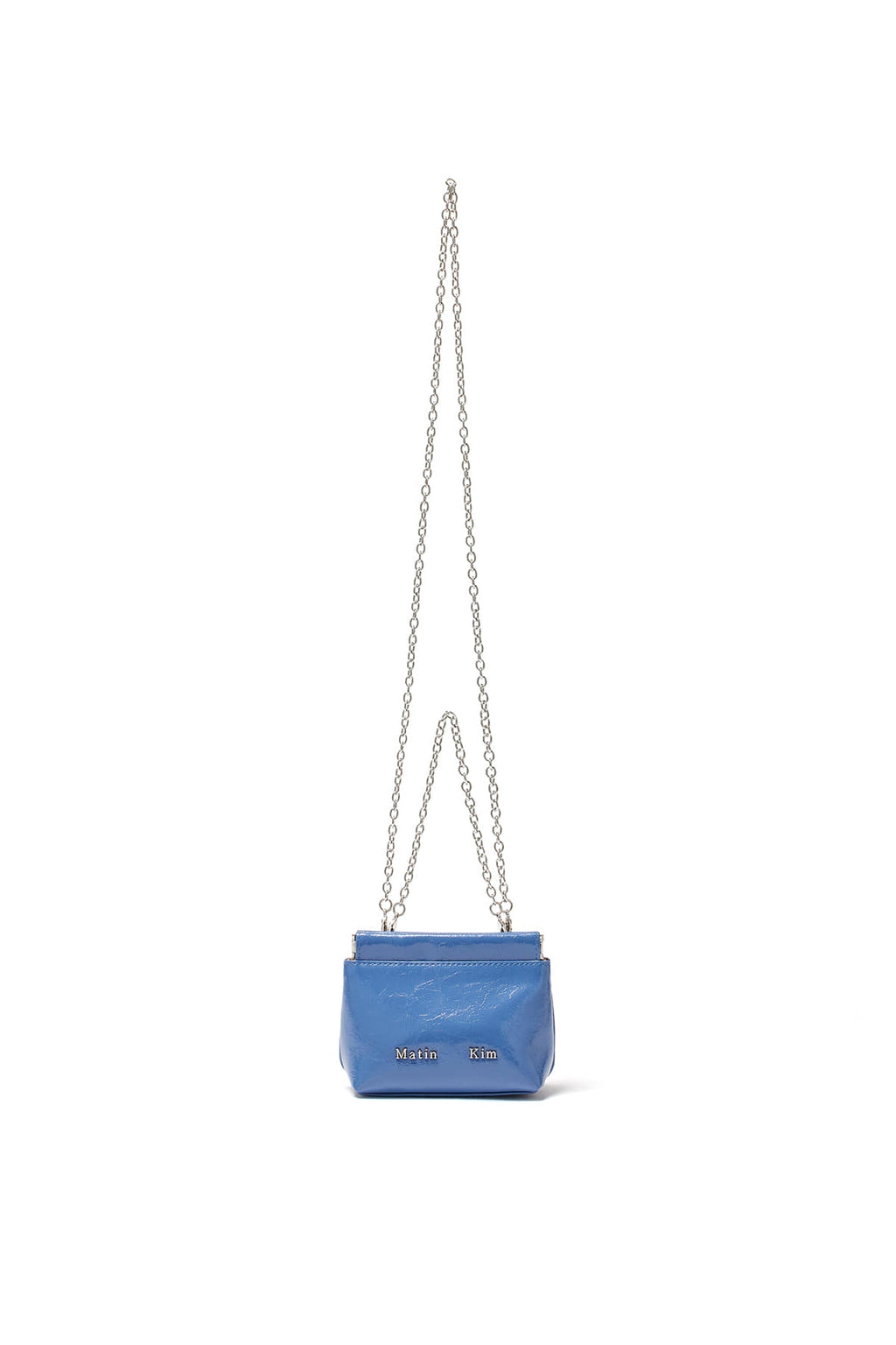 Matin Kim - Glossy Leather Mini Wallet Bag (Smoke Blue) product image 1 | TRAB K-Fashion Australia
