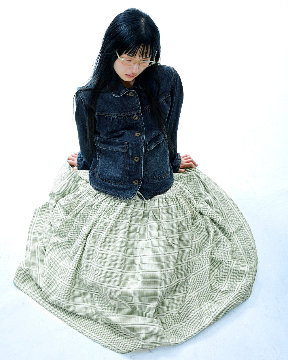 Coyseio - Wide Shirring Skirt (Light Green) product image 6 | TRAB K-Fashion Australia