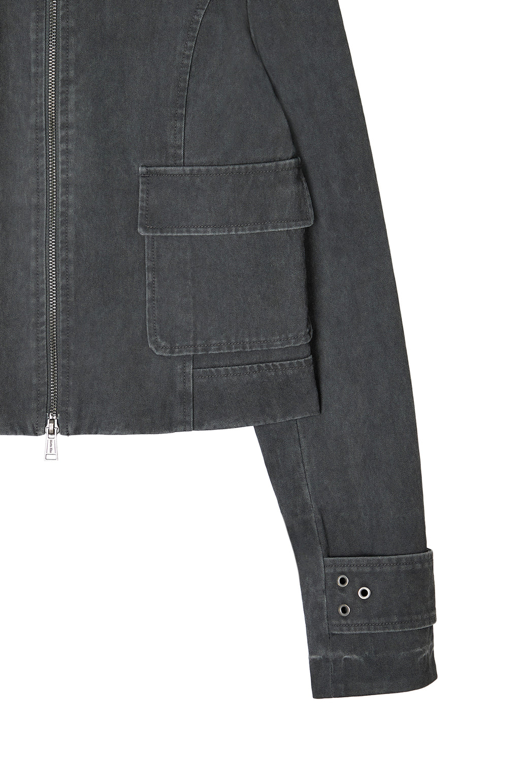 Matin Kim - Washed Slim Biker Jumper (Charcoal) product image 4 | TRAB K-Fashion Australia