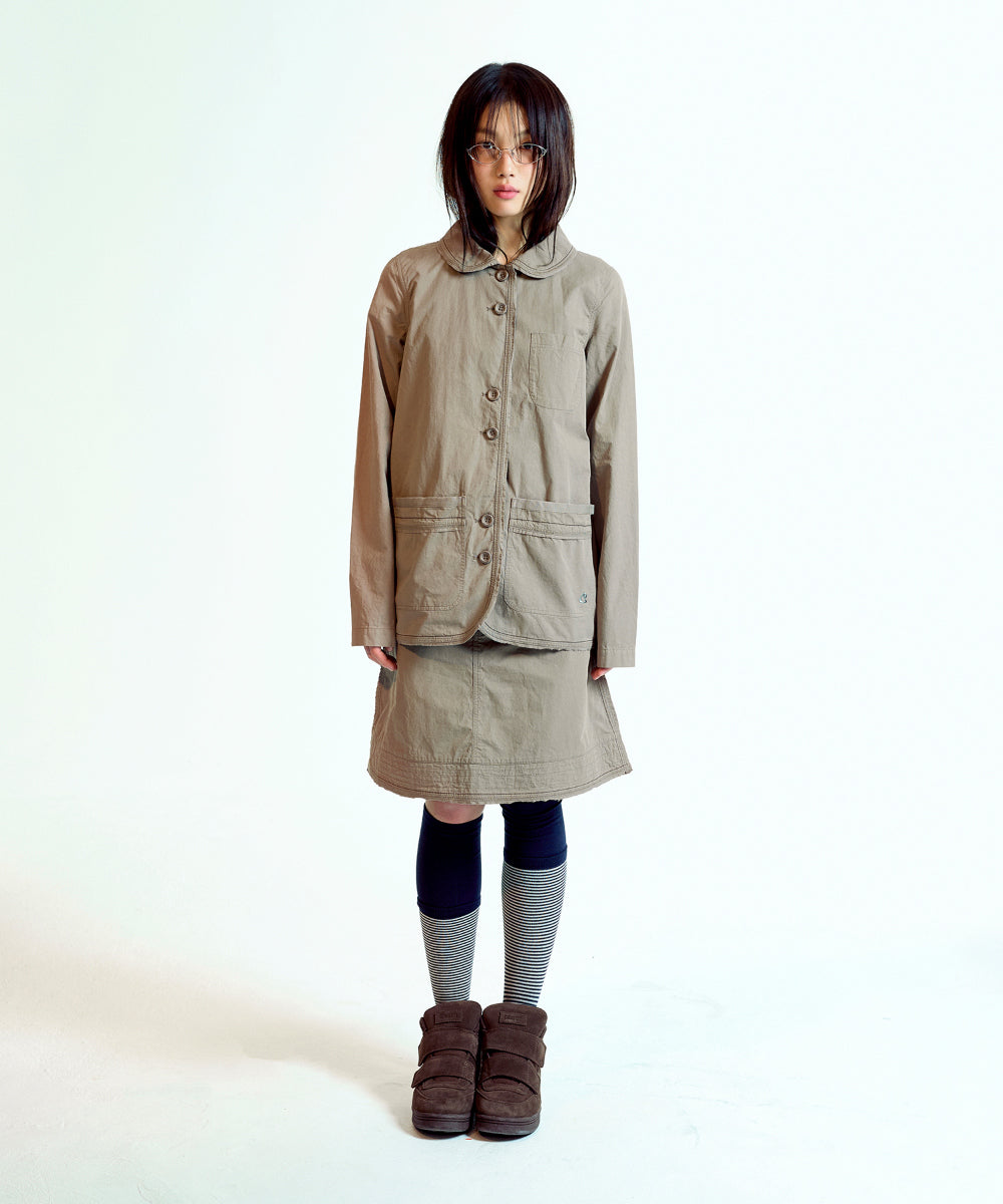 Coyseio - Raw Edge Cotton Jacket (Ash Brown) product image 12 | TRAB K-Fashion Australia