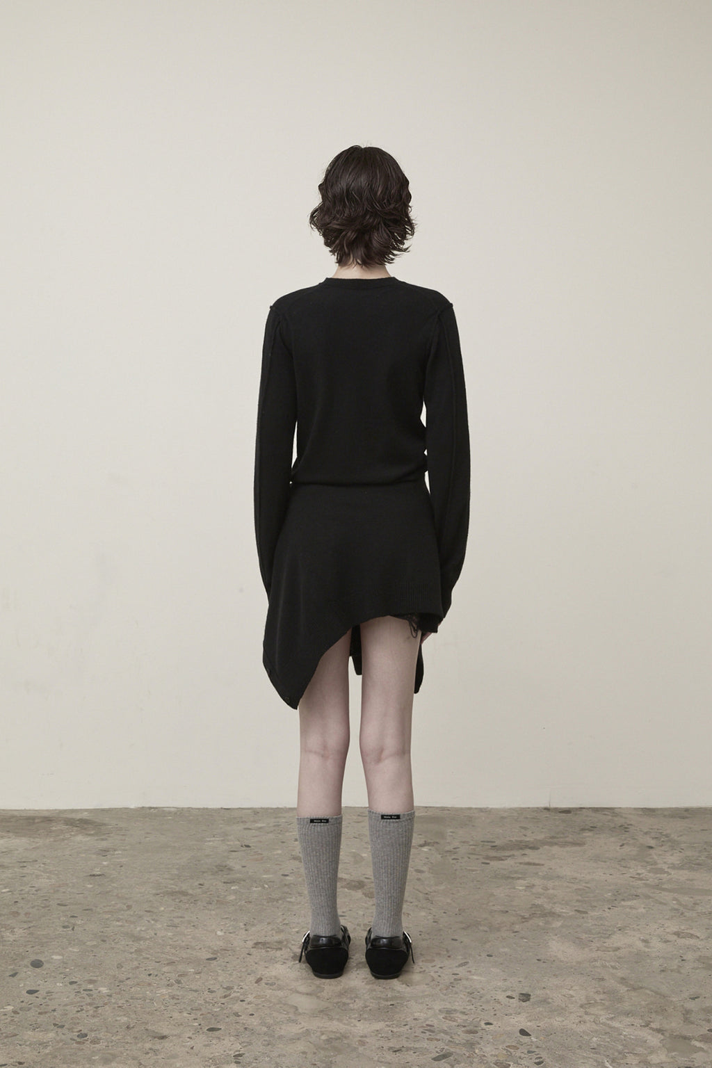 Matin Kim - Cashmere Blended Round Knit Pullover (Black) product image 14 | TRAB K-Fashion Australia