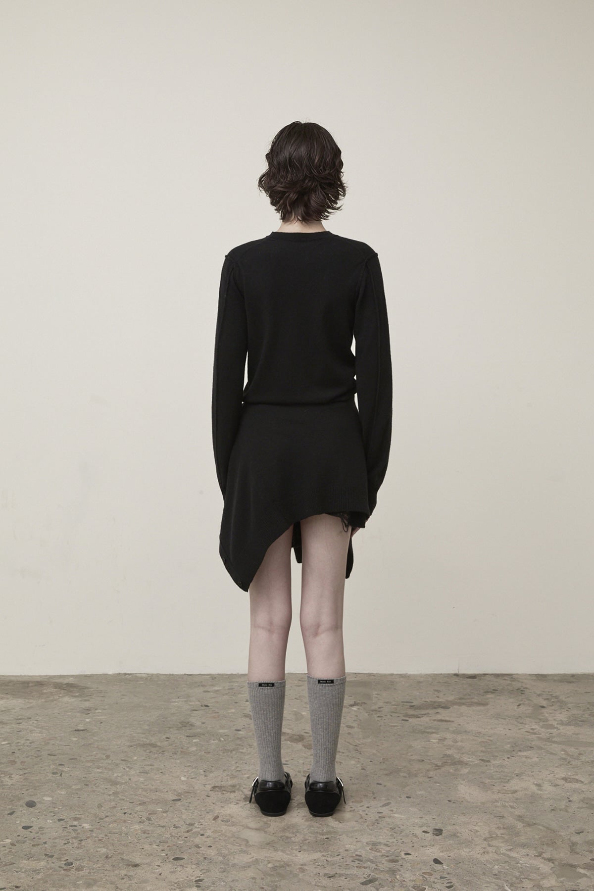 Matin Kim - Cashmere Blended Round Knit Pullover (Black) product image 14 | TRAB K-Fashion Australia