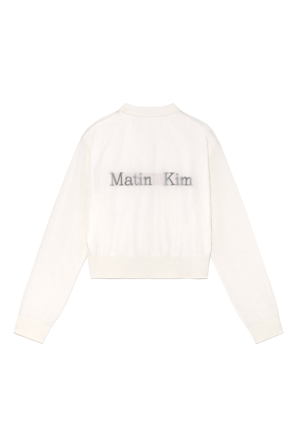 Matin Kim - Back Logo See Through Cardigan (Ivory) product image 2 | TRAB K-Fashion Australia