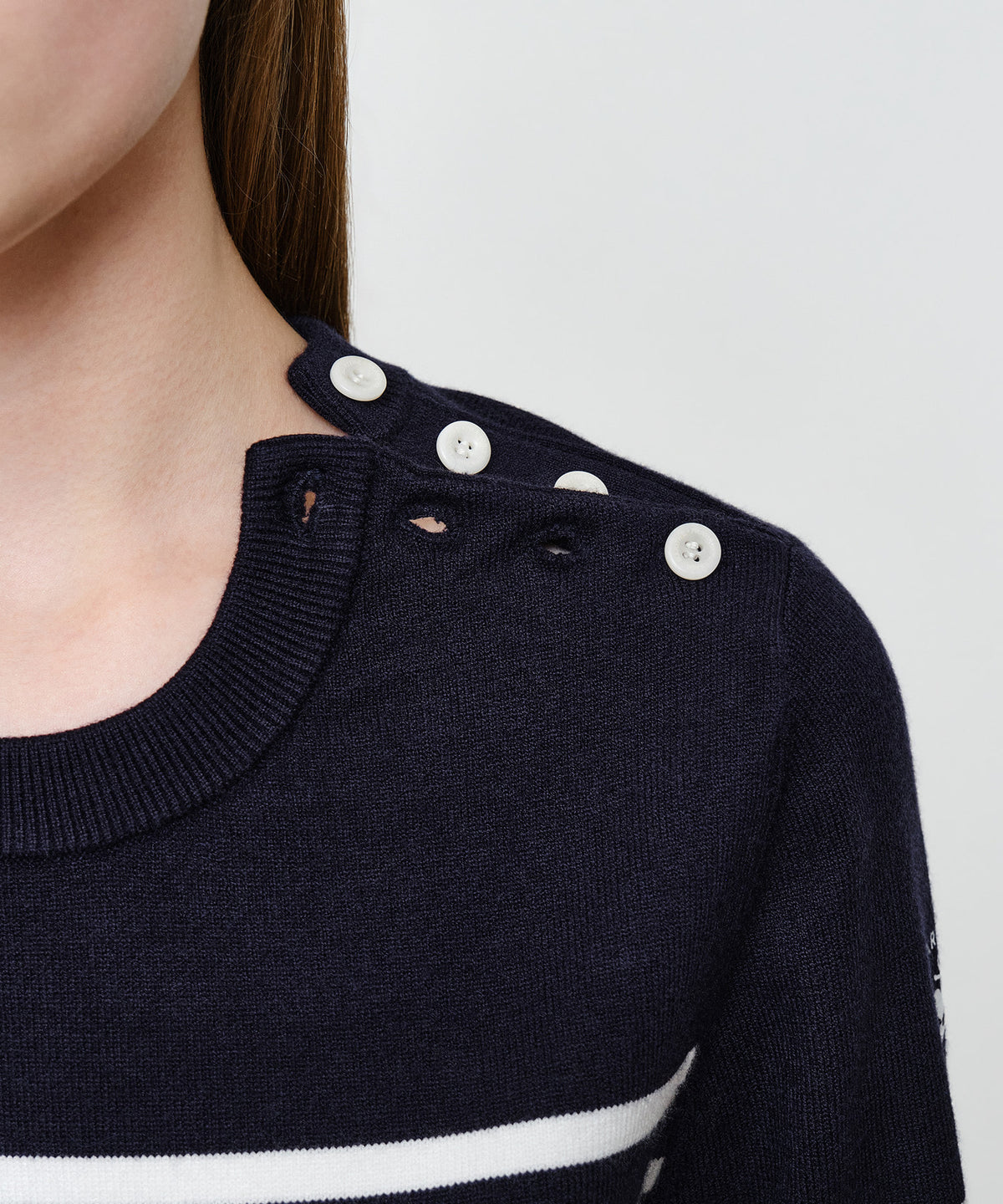 Marithe & Francois Girbaud - Marine Button Point Knit Pullover (Navy) product image 4 | TRAB K-Fashion Australia
