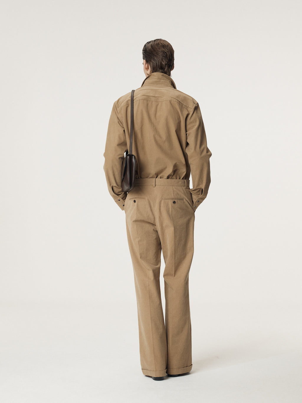 Recto - Cotton Flare Turn Up Pants (Desert) product image 3 | TRAB K-Fashion Australia