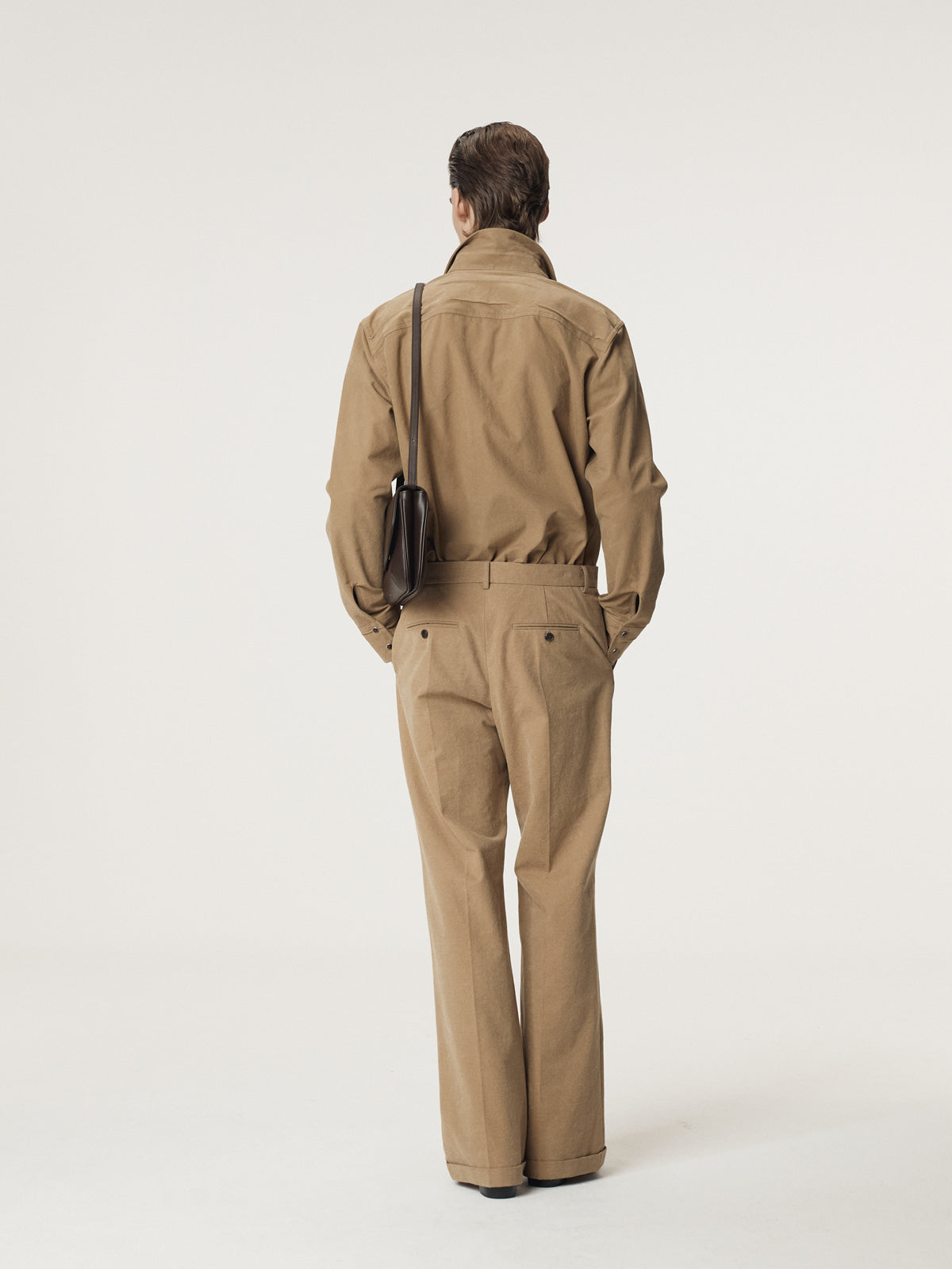 Recto - Cotton Flare Turn Up Pants (Desert) product image 3 | TRAB K-Fashion Australia