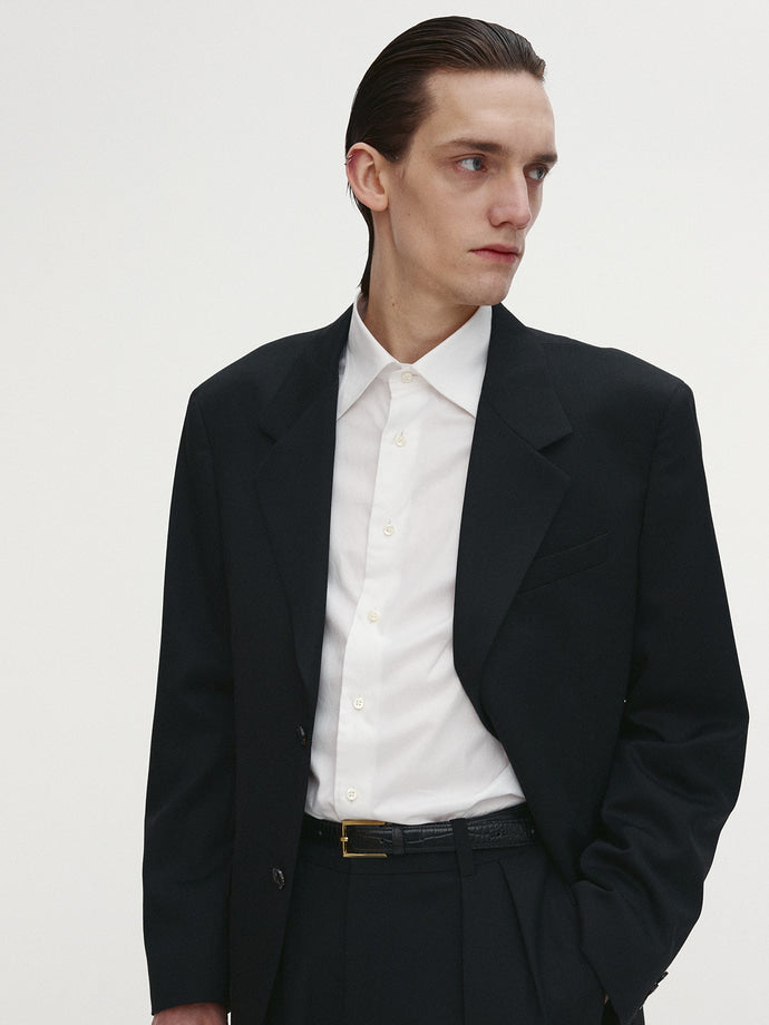 Tonywack - Virgin Wool Relaxed Tailored Jacket (Black) product image 5 | TRAB K-Fashion Australia