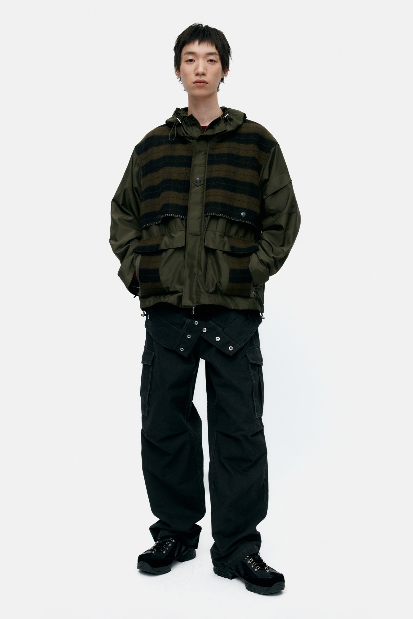 Andersson Bell - Unisex Double Waist Work Wide-Leg Jeans (Black) product image 9 | TRAB K-Fashion Australia