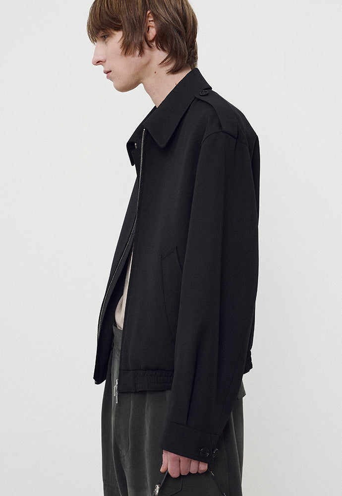 Tonywack - Wool Twill Epaulet Blouson (Midnight) product image 2 | TRAB K-Fashion Australia