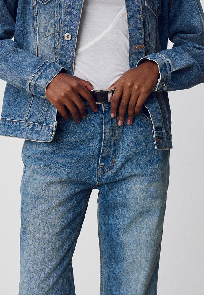 Tonywack - Layered Denim Jeans (Washed Blue) product image 4 | TRAB K-Fashion Australia