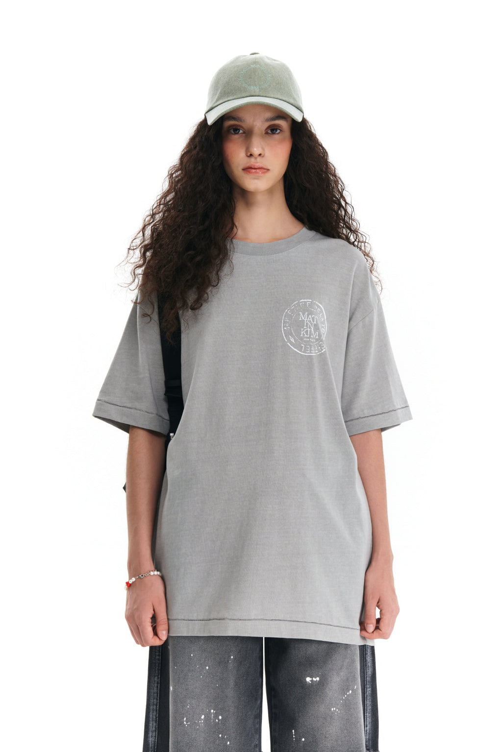 Matin Kim - Macaron Logo Ball Cap (Khaki) product image 9 | TRAB K-Fashion Australia