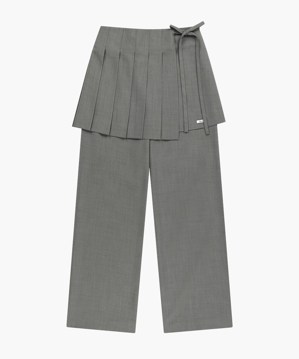 Marithe & Francois Girbaud - Layered Pleats Skirt Pants (Gray) product image 6 | TRAB K-Fashion Australia