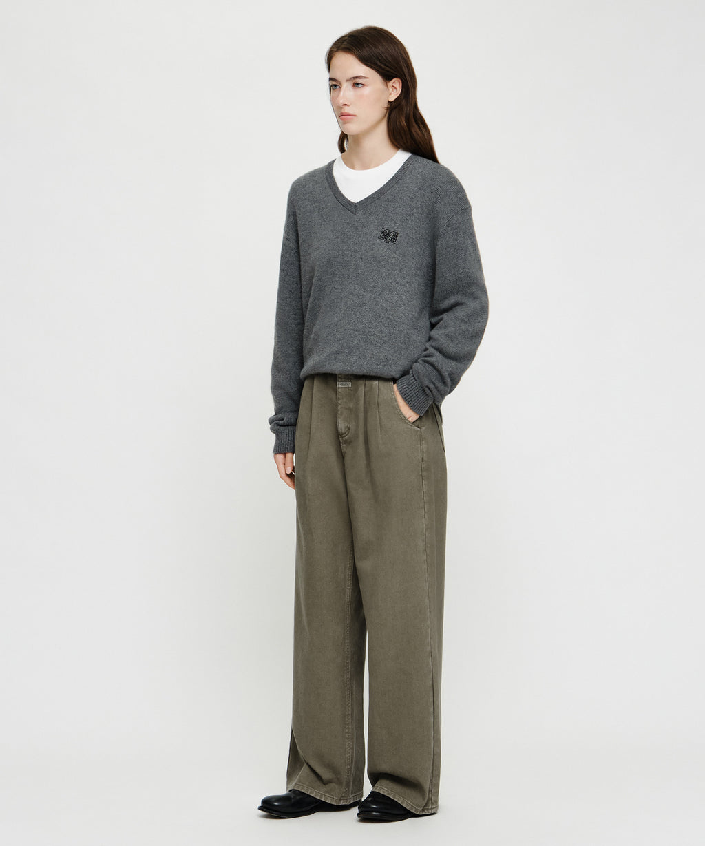 Marithe & Francois Girbaud - Two Tuck Wide Denim Pants (Brown) product image 5 | TRAB K-Fashion Australia