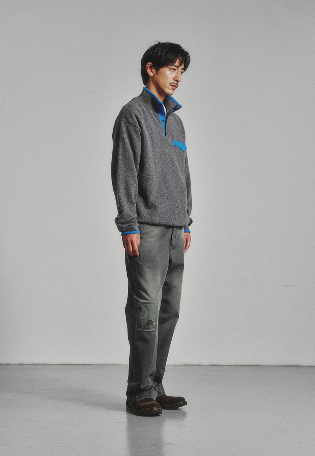 Art if acts - Vintage Pullover Knit (Charcoal/Blue) product image 3 | TRAB K-Fashion Australia