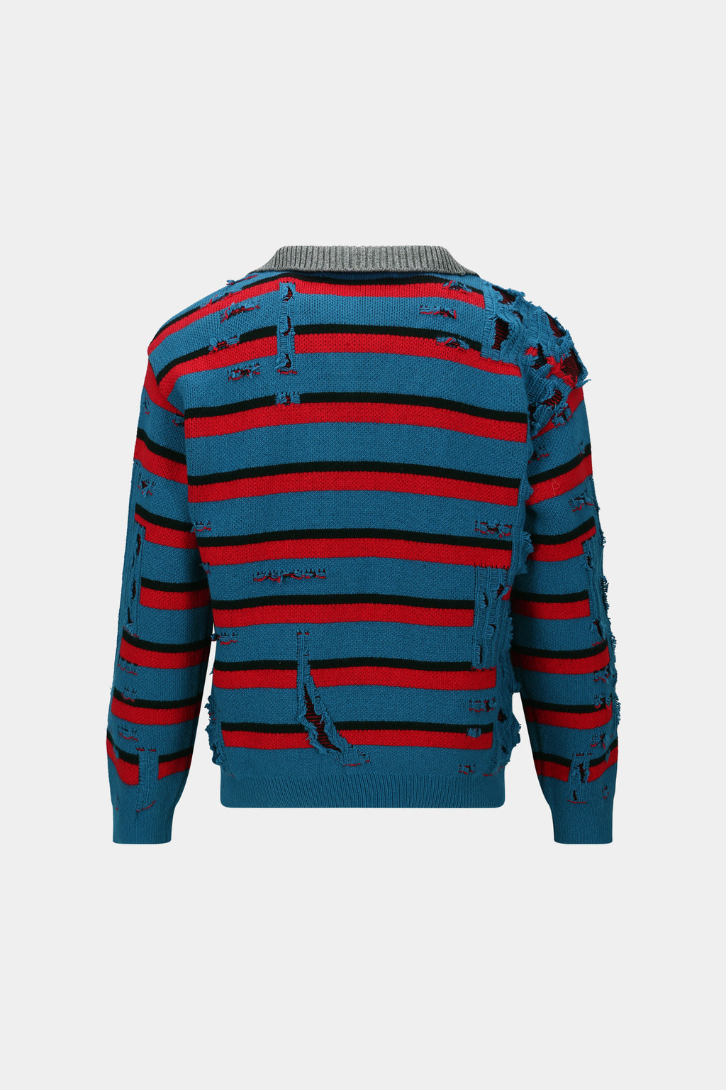 Andersson Bell - Stripe Jacquard Half Zip-Up Sweater (Blue/Red) product image 9 | TRAB K-Fashion Australia