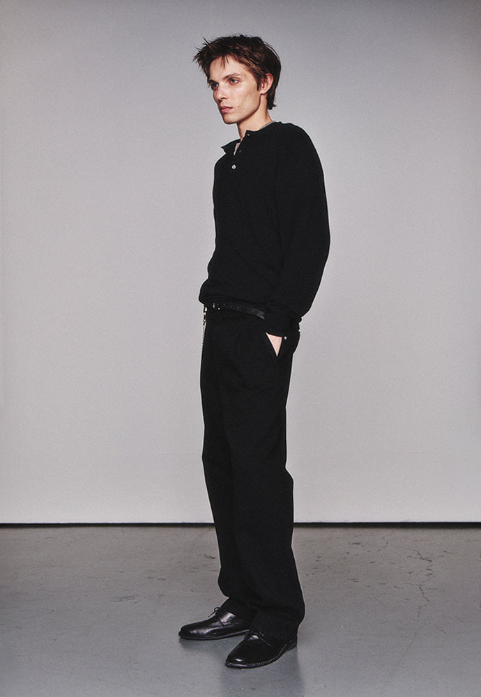 Art if acts - Henley Sweater (Black) product image 2 | TRAB K-Fashion Australia