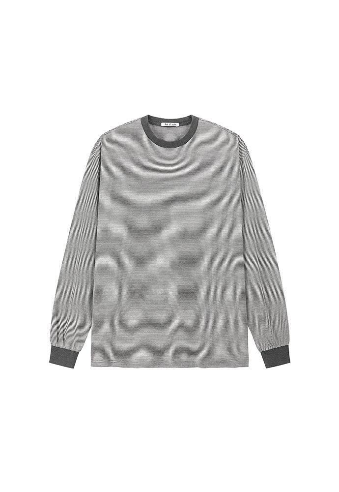 Art if acts - Washed Stripe Long Sleeve (Faded Charcoal) product image 6 | TRAB K-Fashion Australia