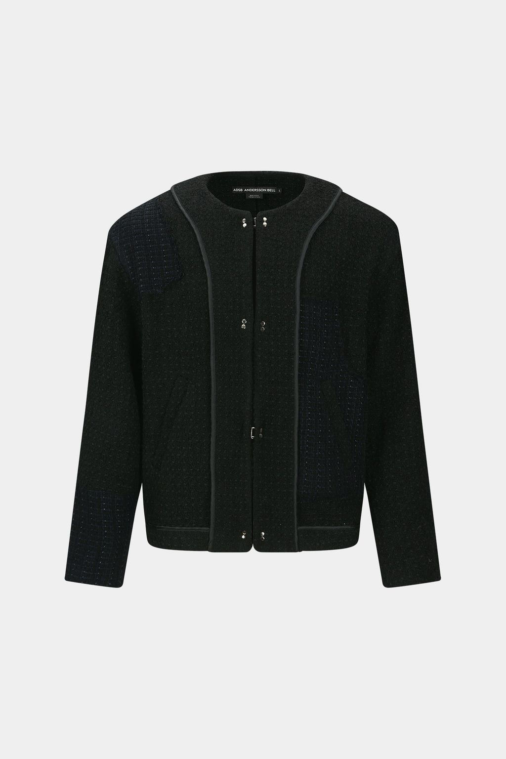 Andersson Bell - Unisex Inside Out Tweed Cardigan (Black) product image 8 | TRAB K-Fashion Australia