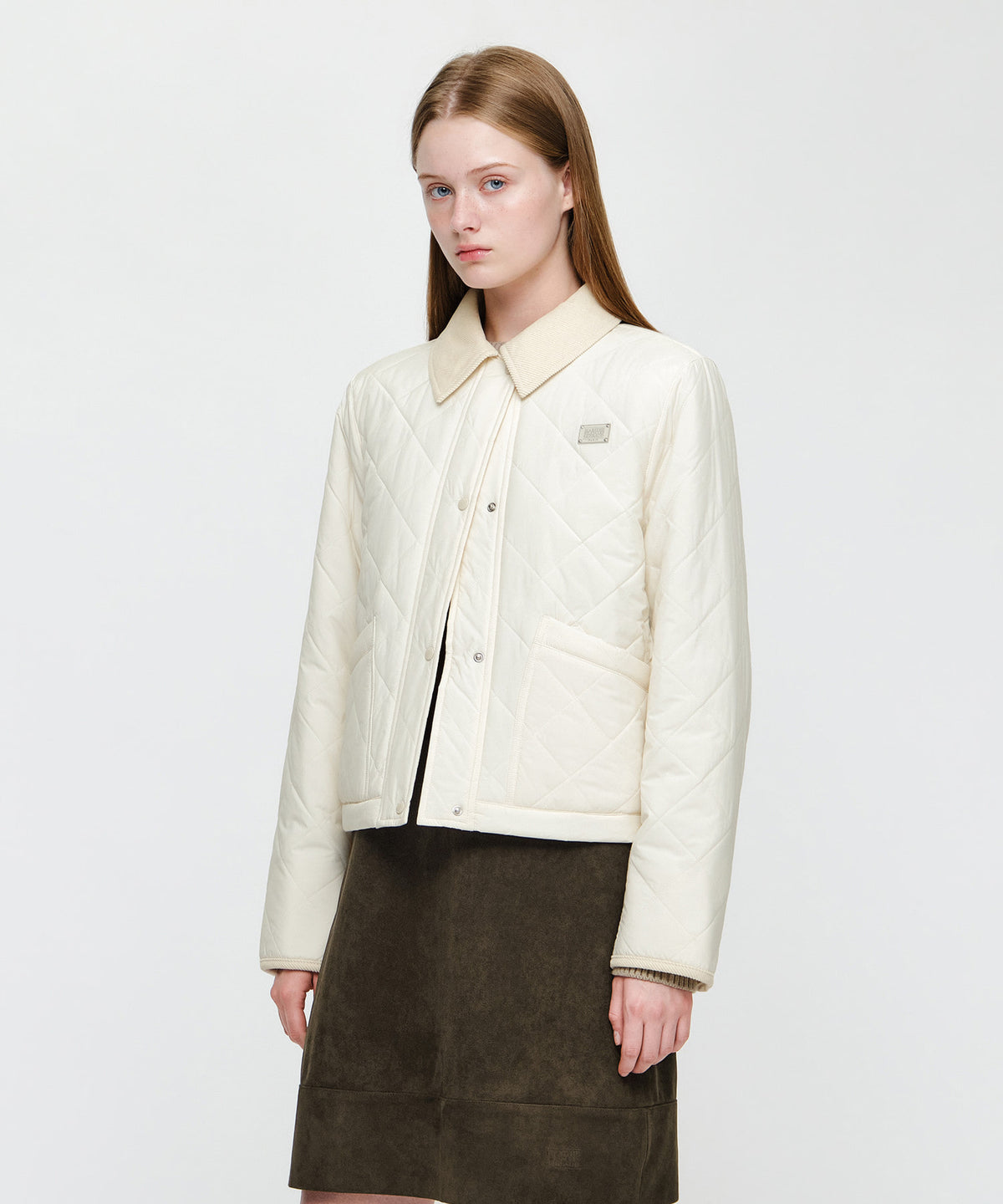 Marithe & Francois Girbaud - Collar Padded Jacket (Ivory) product image 2 | TRAB K-Fashion Australia