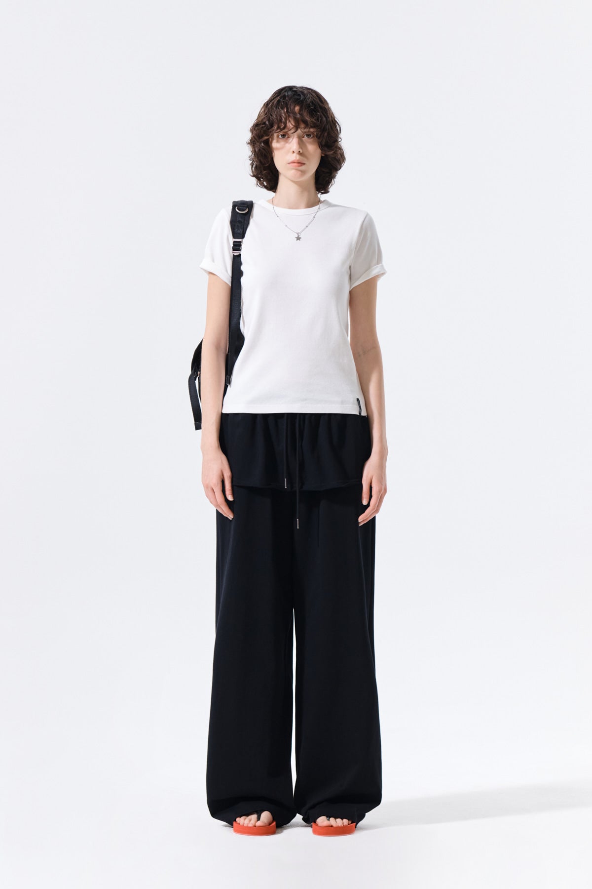 Matin Kim - Layered Skirt Jersey Pants (Black) product image 10 | TRAB K-Fashion Australia