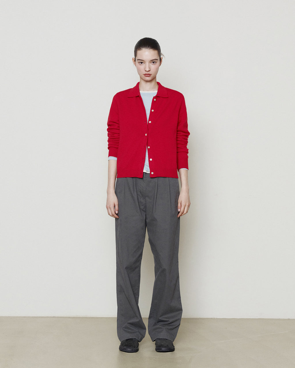 Brownyard - Collar Cardigan (Red) product image 1 | TRAB K-Fashion Australia