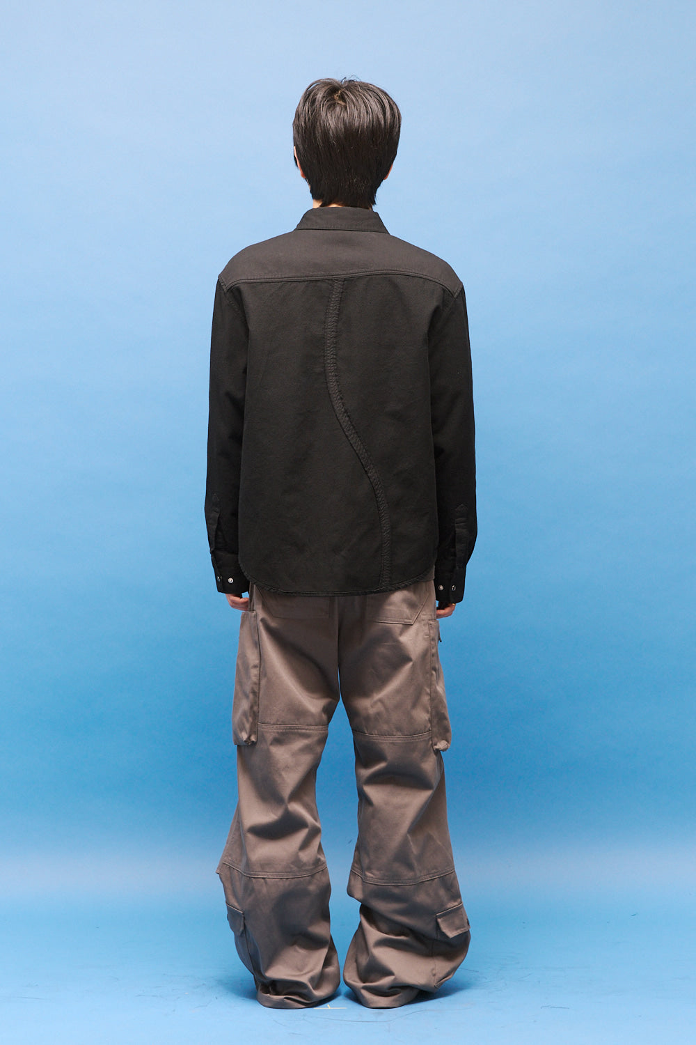 Hatchingroom - Reverse Western Shirt Gauze (Over Dyed Black) product image 10 | TRAB K-Fashion Australia