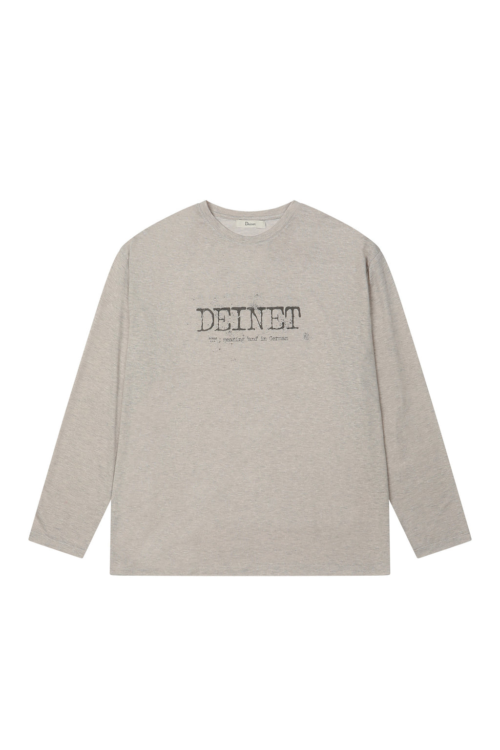Deinet - Overfit Sweat Graphics T-Shirt (Ash Beige) product image 1 | TRAB K-Fashion Australia