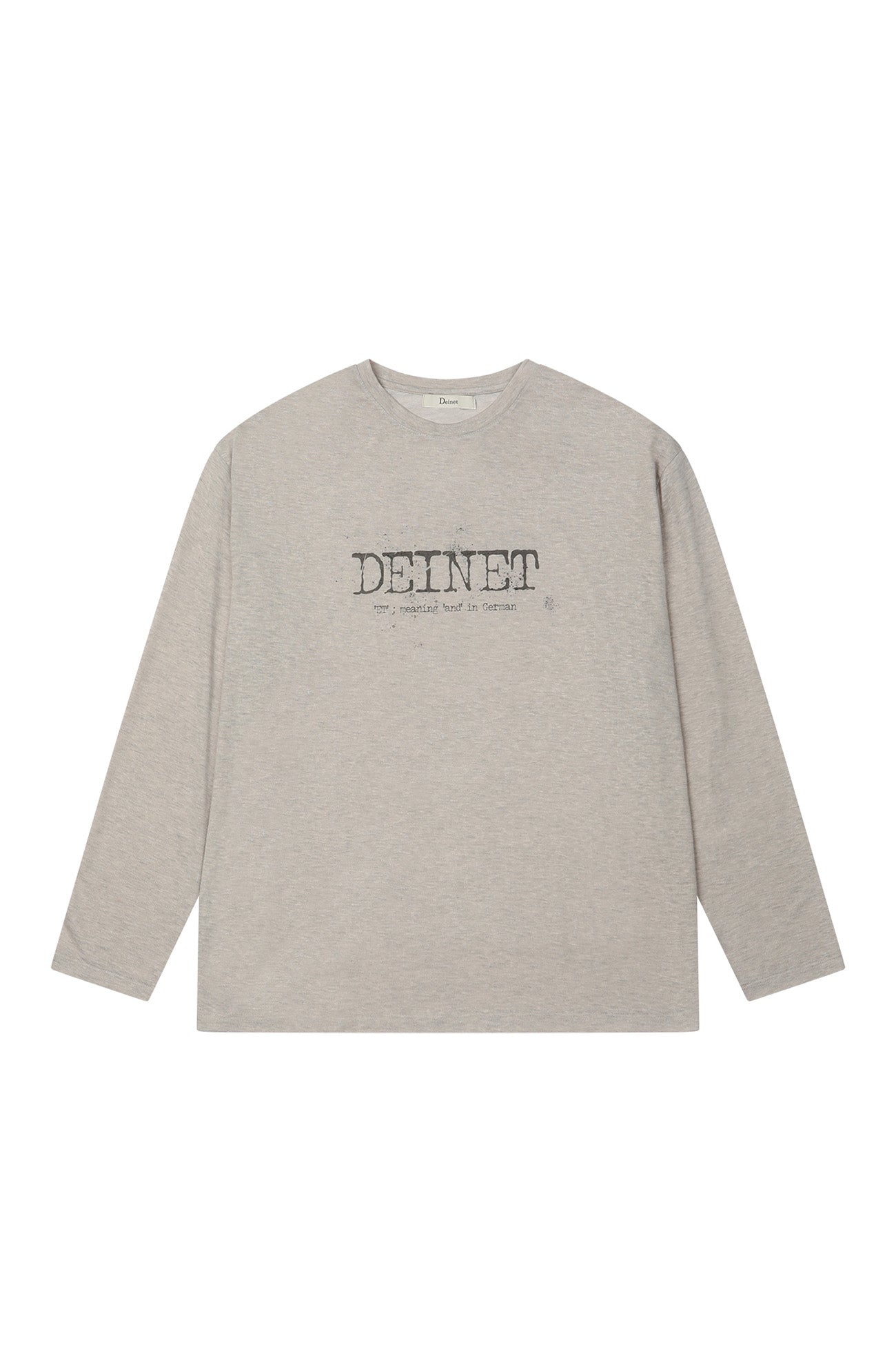 Deinet - Overfit Sweat Graphics T-Shirt (Ash Beige) product image 1 | TRAB K-Fashion Australia