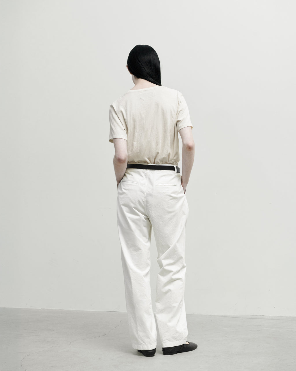 Brownyard - Washed Two Tuck Pants (Ivory) product image 3 | TRAB K-Fashion Australia