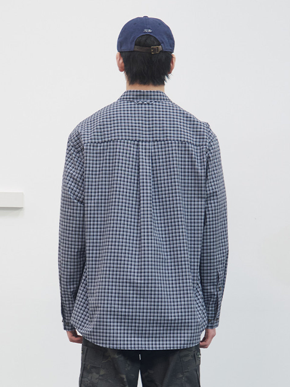 Kijun - Soft Check Shirt (Blue) product image 3 | TRAB K-Fashion Australia