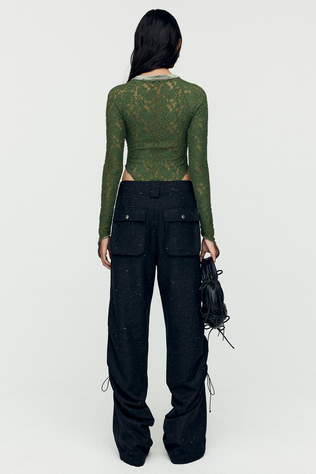 Andersson Bell - Rose Lace Bodysuit (Khaki) product image 2 | TRAB K-Fashion Australia