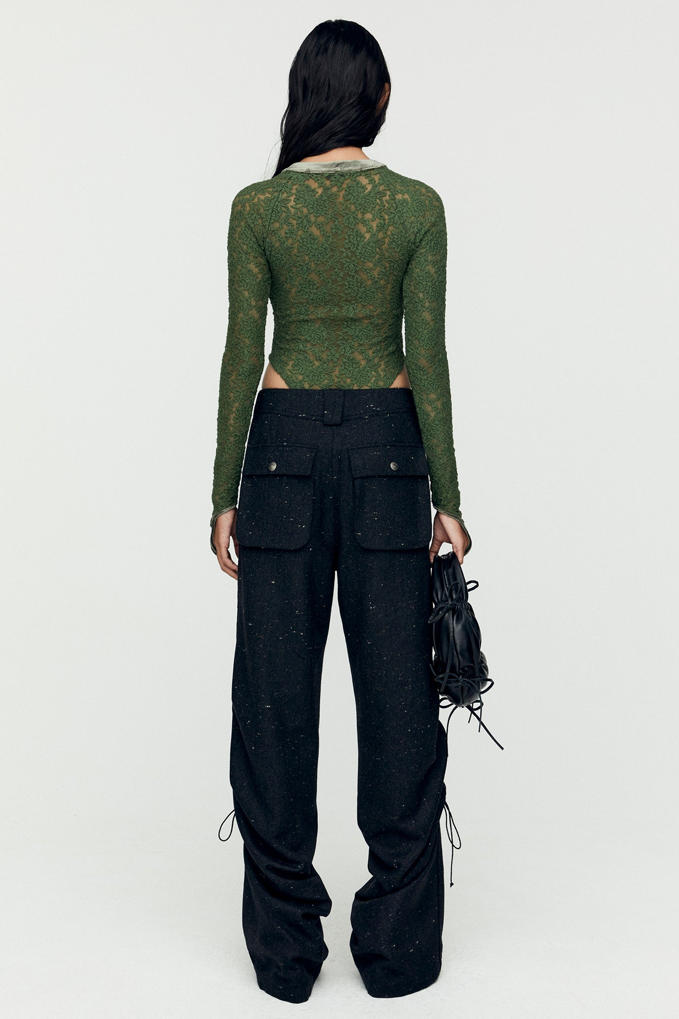 Andersson Bell - Rose Lace Bodysuit (Khaki) product image 2 | TRAB K-Fashion Australia