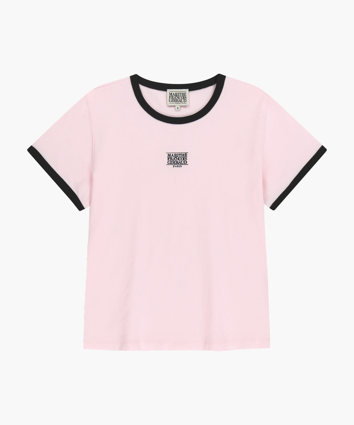 Marithe & Francois Girbaud - Classic Logo Ringer Tee (Light Pink) product image 6 | TRAB K-Fashion Australia