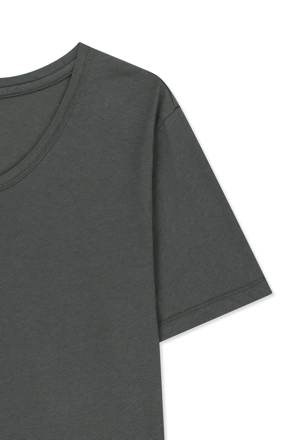 Matin Kim - Label Point U Neck Top (Charcoal) product image 4 | TRAB K-Fashion Australia
