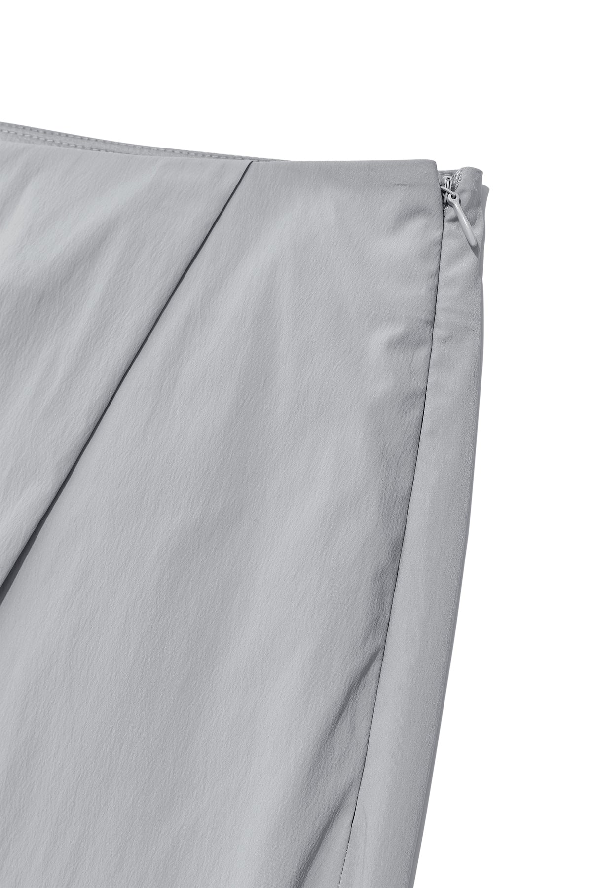 Matin Kim - Shirring Layered Maxi Skirt (Light Grey) product image 3 | TRAB K-Fashion Australia