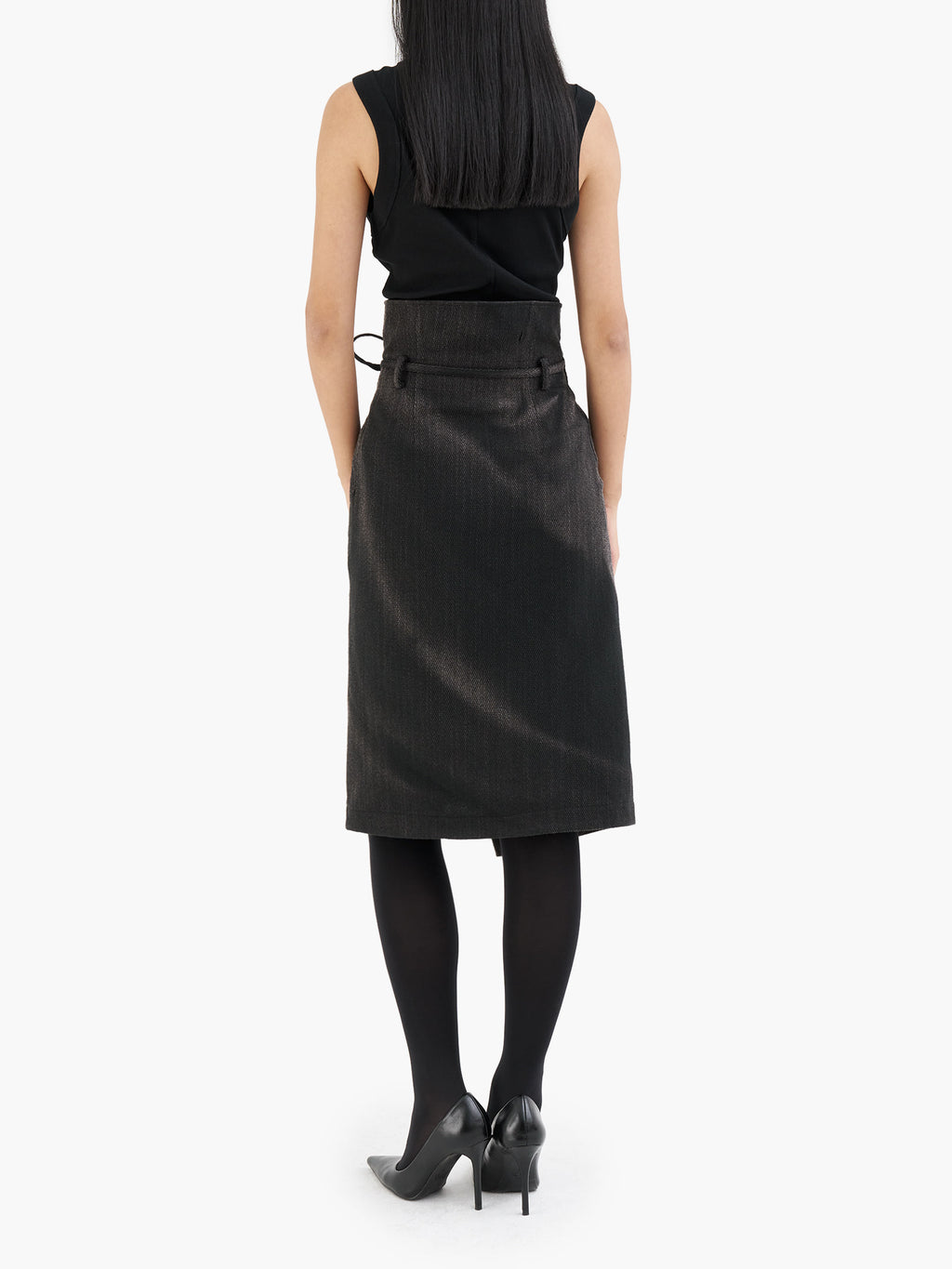 Jiyong Kim - Sun-Bleached Folded Skirt (Black) product image 7 | TRAB K-Fashion Australia