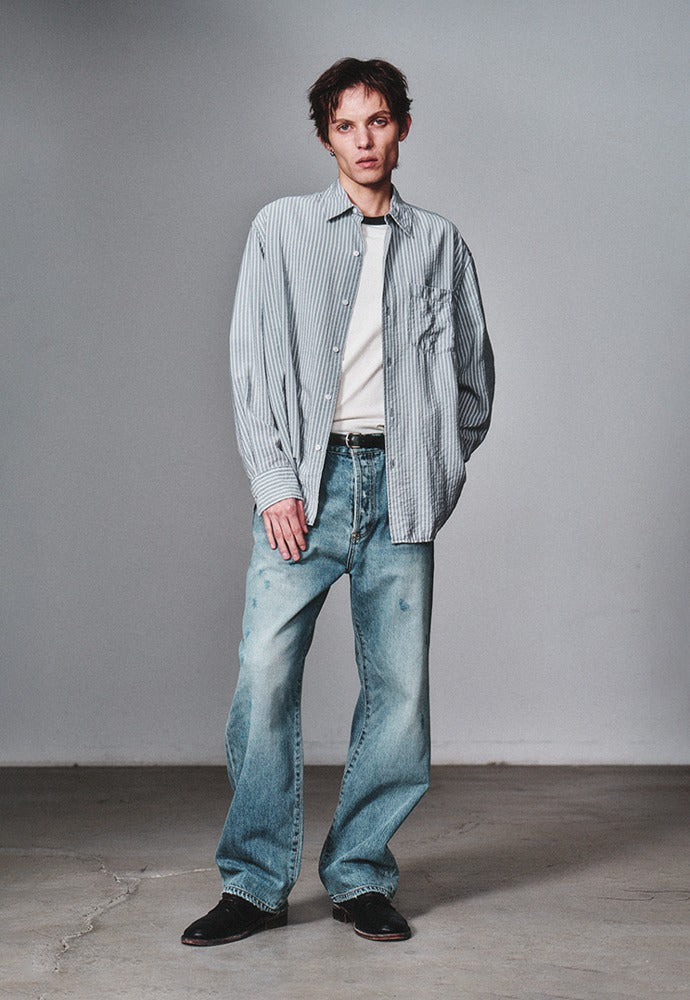 Art if acts - Regular 5P Denim Pants (Used Light Blue) product image 1 | TRAB K-Fashion Australia