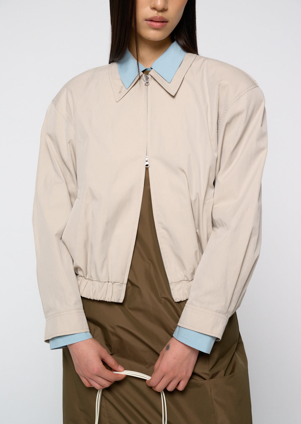Amomento - Silk taffeta dress (Khaki) product image 5 | TRAB K-Fashion Australia