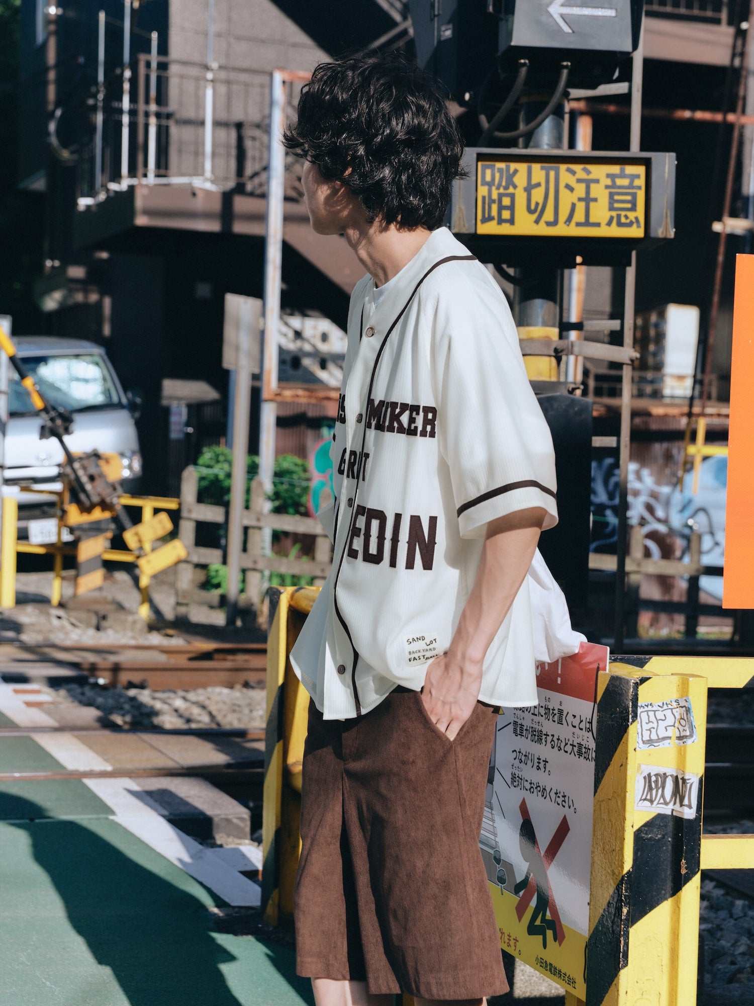 STU - Seersucker Baseball Shirt (Ivory) product image 15 | TRAB K-Fashion Australia