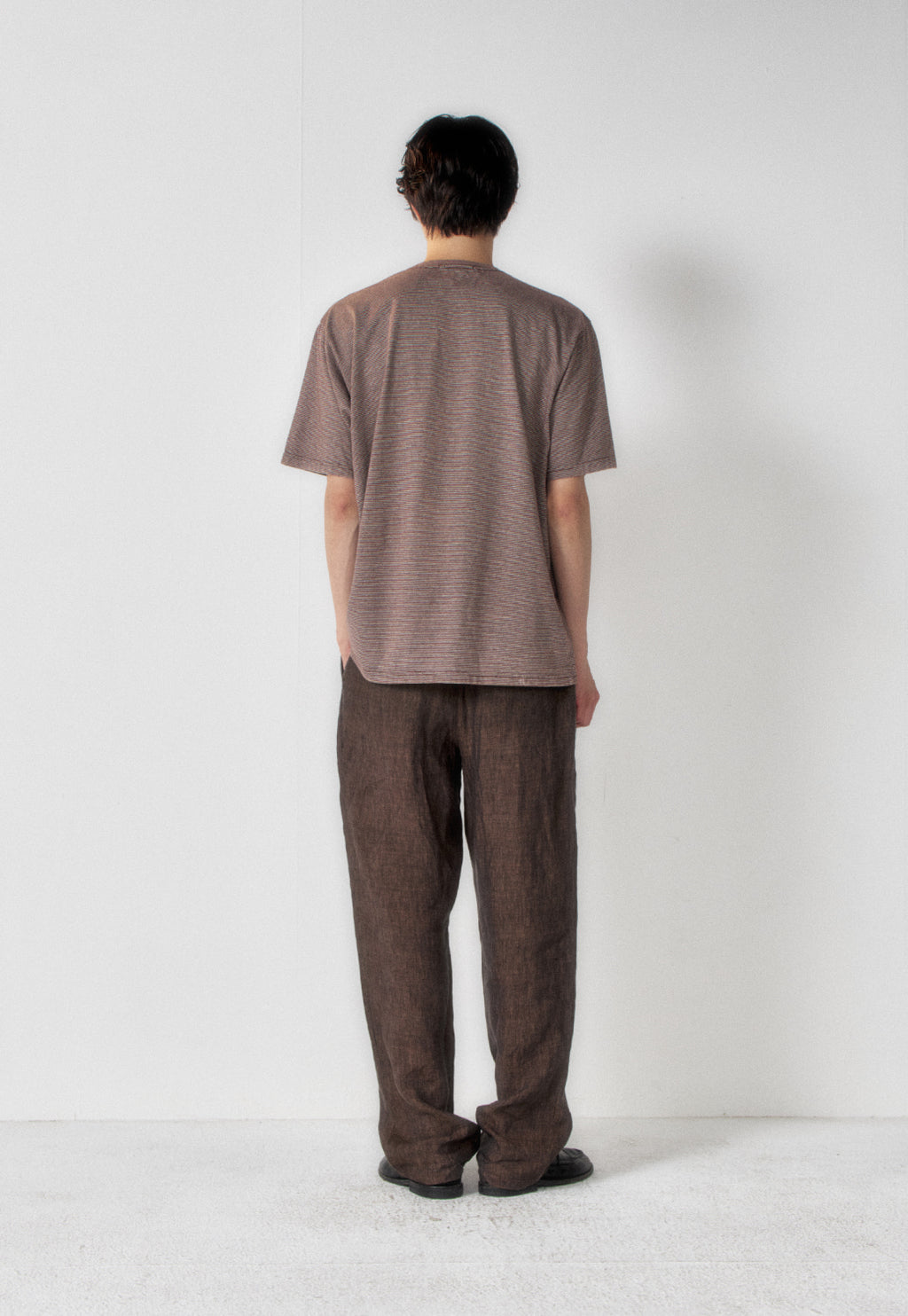 Art if acts - Washed Stripe Pocket S/S Tee (Brown/Grey) product image 4 | TRAB K-Fashion Australia