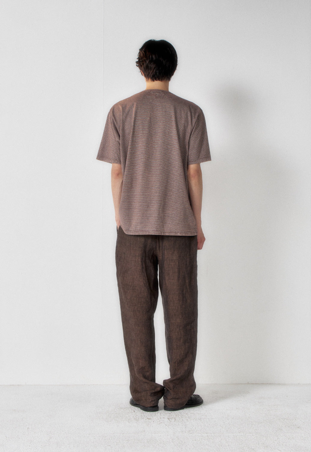 Art if acts - Washed Stripe Pocket S/S Tee (Brown/Grey) product image 4 | TRAB K-Fashion Australia